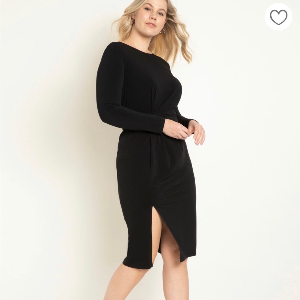 NWT ELOQUII Knot Front Slit Dress